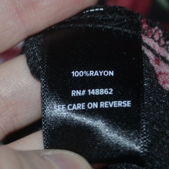 Torrid baby doll keyhole front black floral Spring gauze long sleeve tunic top - Picture 4 of 8